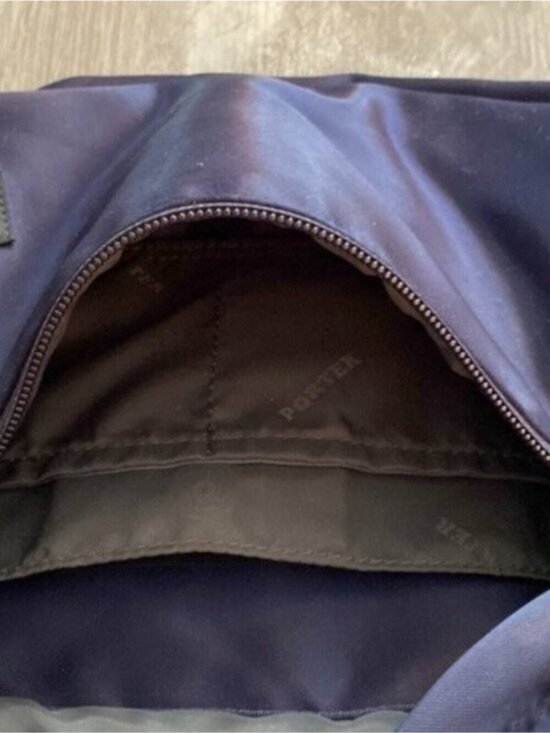 PORTER Yoshida & Co. Japan Satin Daypack Backpack Blue Slouchy Light 14\